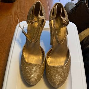 Glittery Gold Heels